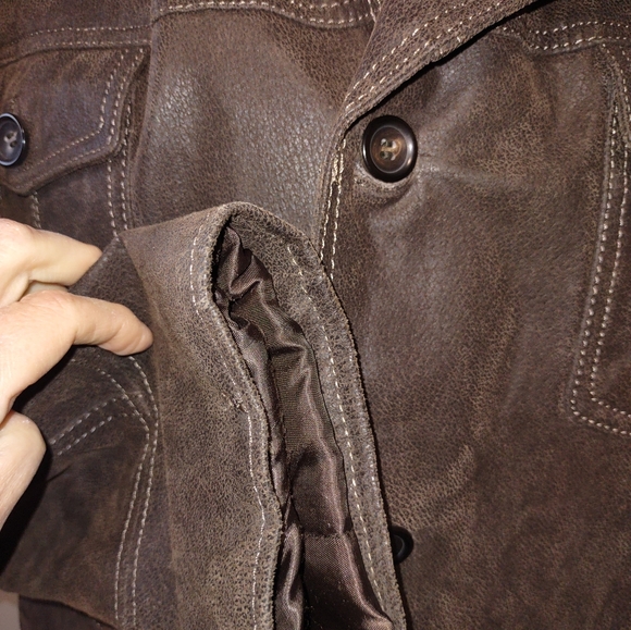 Danier leather quilted mens jacket - Picture 3 of 6
